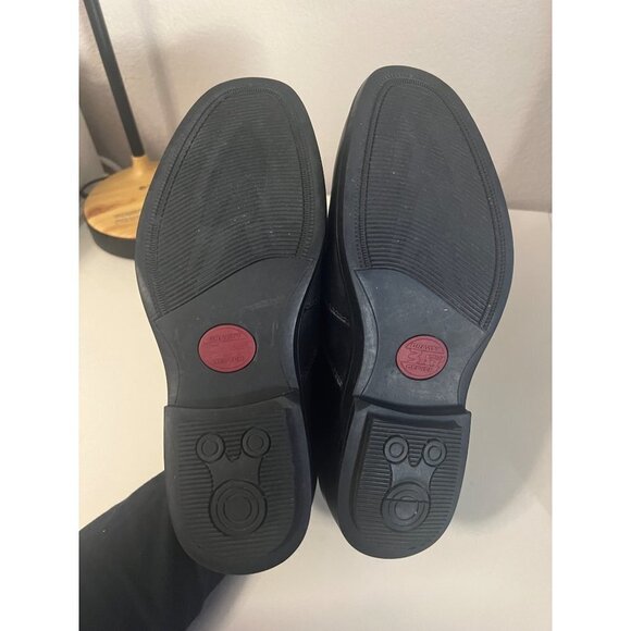 Gravity Defyer |‎ Patrik Black Leather Slip-on Dress Shoes Sz 8 TB825L
